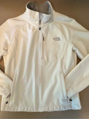 The North Face Apex Bionic Soft Shell Jacket Womens M Full Zip white LIKE NU